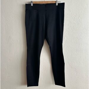 Minimalist Capsule American Giant Slim Ponte Black Pant Stretchy Legging Sz 14